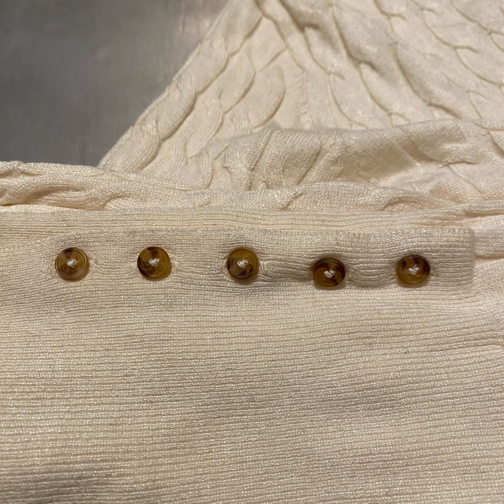 Zara Cream button down sweater. Light weight. Soft - Picture 4 of 4